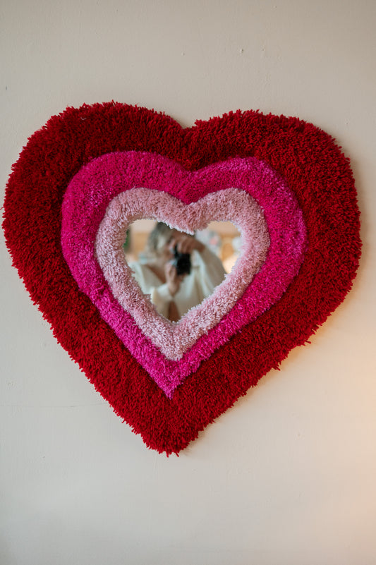 Tufted Mirror Heart
